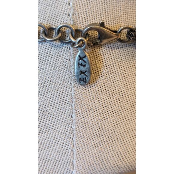 EXEX 925 Sterling Silver Claudia Agudelo Two Strand Turquoise Pendant Necklace - Picture 6 of 9